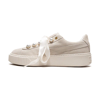 (W) Puma Suede Platform Bling 'Beige'