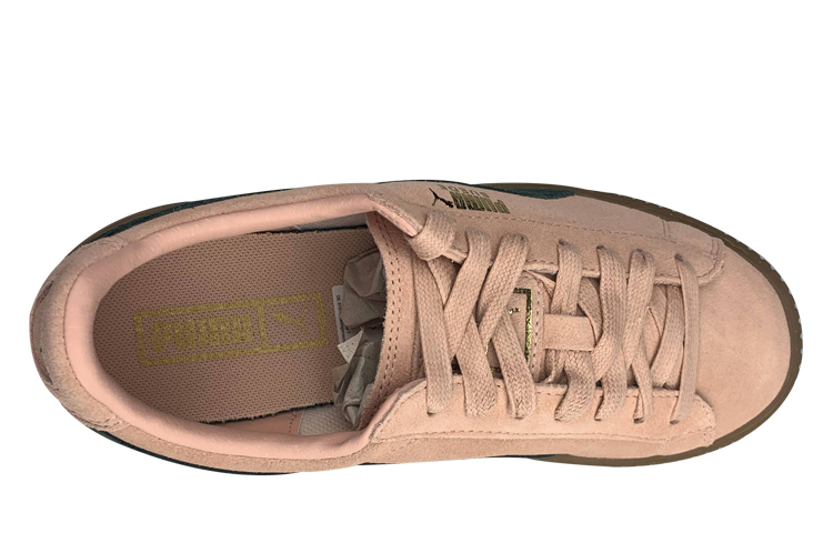 Lookbook PUMA Suede 低筒 板鞋 女款 西瓜粉棕