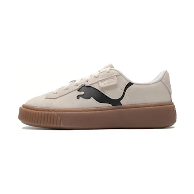 (W) Puma Suede Platform 'Cutout - Alpine Snow Black'