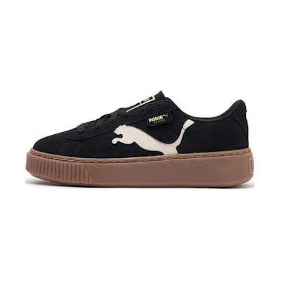 (W) Puma Suede Platform 'Cutout - Black Alpine Snow'