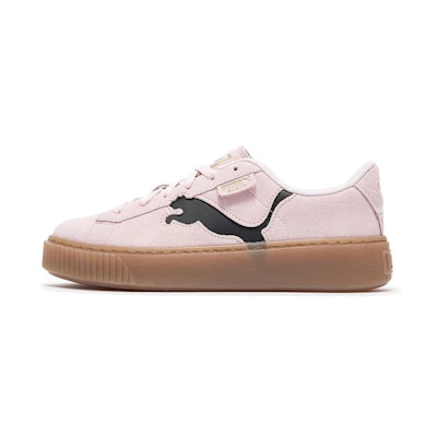 (W) Puma Suede Platform 'Cutout - Pearl Pink Black'