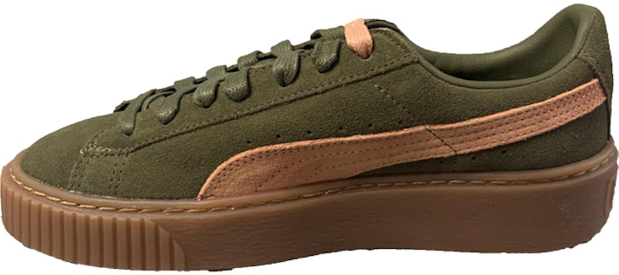 (Women) Puma Suede Platform 'Green Pink' 364718-08 Buy (Women) Puma Suede Platform 'Green Pink' 364718-08