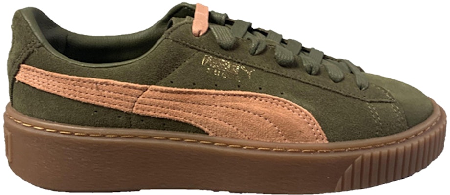 (Women) Puma Suede Platform 'Green Pink' 364718-08 Order (Women) Puma Suede Platform 'Green Pink' 364718-08