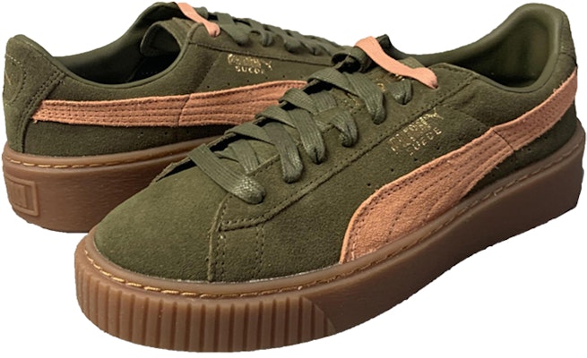 (Women) Puma Suede Platform 'Green Pink' 364718-08 Lookbook (Women) Puma Suede Platform 'Green Pink' 364718-08