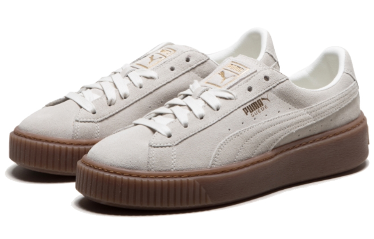 Buy Women Puma Suede Platform Gray White 364718 07 Novelship
