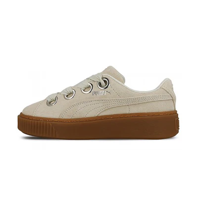 (W) Puma Platform Kiss Suede 'White'