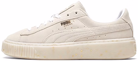 (Women) Puma Suede Platform Buff/Gold Board Shoes 365621-02 (Women) Puma Suede Platform Buff/Gold Board Shoes 365621-02