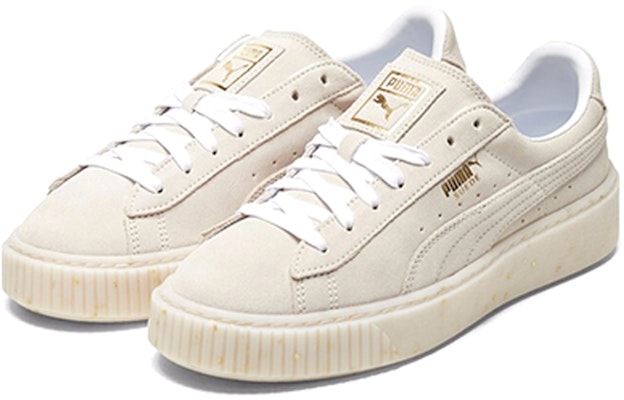 (W) 彪马绒面革厚底板鞋米色/金色 365621-02 Lookbook (W) 彪马绒面革厚底板鞋米色/金色 365621-02