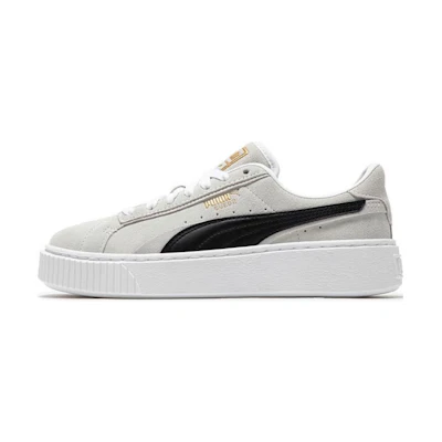 (W) Puma SuedePlatform 'White and Black'