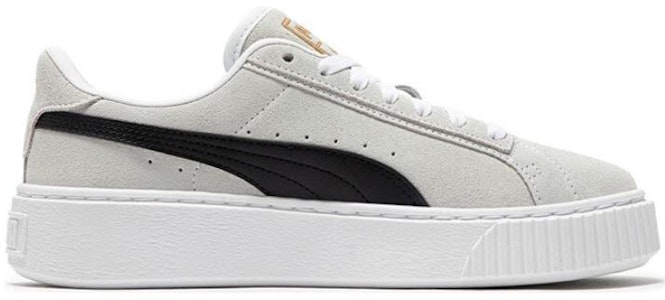 PUMA SuedePlatform 防滑耐磨 低筒 板鞋 女款 米黑白 Order PUMA SuedePlatform 防滑耐磨 低筒 板鞋 女款 米黑白