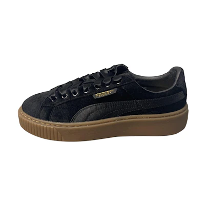 (W) Puma Suede Platform 'Black'