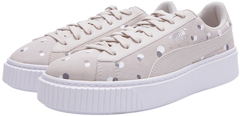 (Preschool) Puma Sneakers Suede Platform Dots Jr 'Silver' 368991-02 Lookbook (Preschool) Puma Sneakers Suede Platform Dots Jr 'Silver' 368991-02