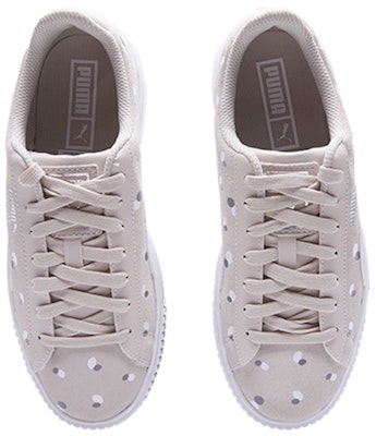 (Preschool) Puma Sneakers Suede Platform Dots Jr 'Silver' 368991-02 Shop (Preschool) Puma Sneakers Suede Platform Dots Jr 'Silver' 368991-02