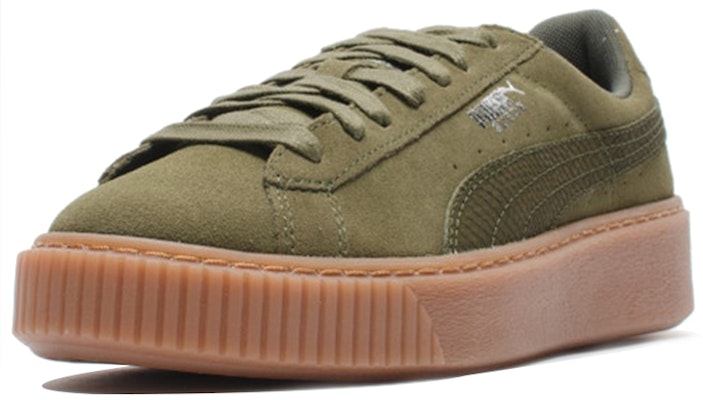 (W) Puma Suede Platform Hijau Zaitun 365109-03 Order (W) Puma Suede Platform Hijau Zaitun 365109-03