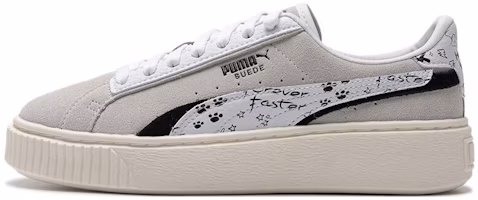 (Women) Puma Suede Platform Draw 'Grey White' 395904-02 (Women) Puma Suede Platform Draw 'Grey White' 395904-02