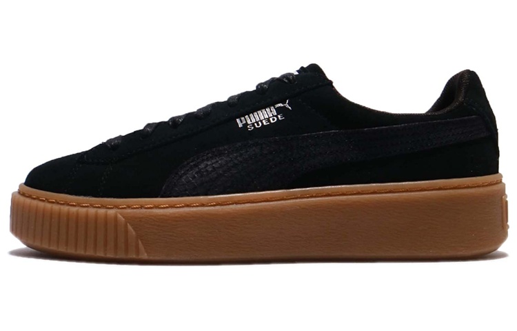 (Women) Puma Suede Platform Animal Low Top Black 365109-01