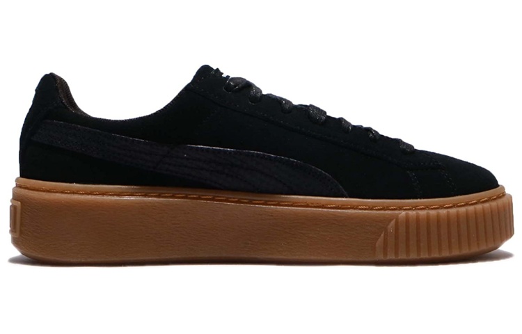 Order (W) 彪马黑色麂皮厚底动物低帮鞋 365109-01