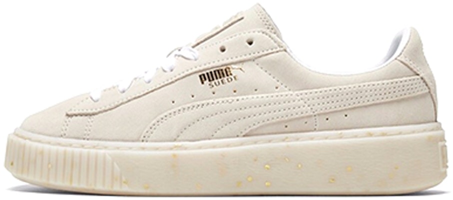 (Women) Puma Suede Platform Buff/Gold Board Shoes 365621-02 Buy (Women) Puma Suede Platform Buff/Gold Board Shoes 365621-02