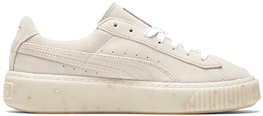 (Women) Puma Suede Platform Buff/Gold Board Shoes 365621-02 Order (Women) Puma Suede Platform Buff/Gold Board Shoes 365621-02