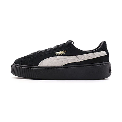 (W) Puma Suede Platform Core 'Black White'