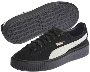 彪馬麂皮厚底經典款 休閒低筒 女鞋 黑白 Details for 彪馬麂皮厚底經典款 休閒低筒 女鞋 黑白