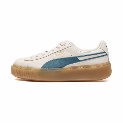 (W) Puma Suede Platform Core Grey/Blue/Gum