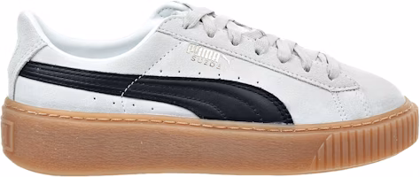 (Women) Puma Suede Platform Core 'Whisper White Black' 363559-01 (Women) Puma Suede Platform Core 'Whisper White Black' 363559-01