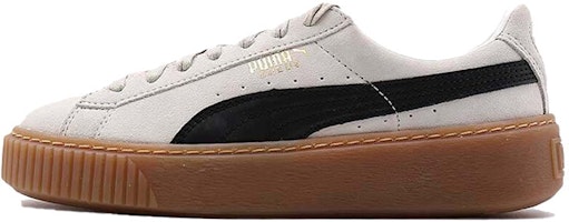 (Women) Puma Suede Platform Core 'Whisper White Black' 363559-01 (Women) Puma Suede Platform Core 'Whisper White Black' 363559-01
