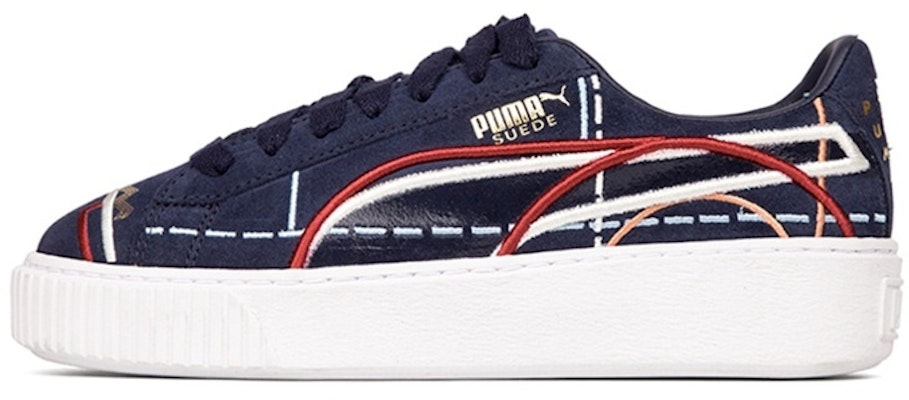 (Women) Puma Suede Platform Courture 'Blue Red' 366685-02 Buy (Women) Puma Suede Platform Courture 'Blue Red' 366685-02