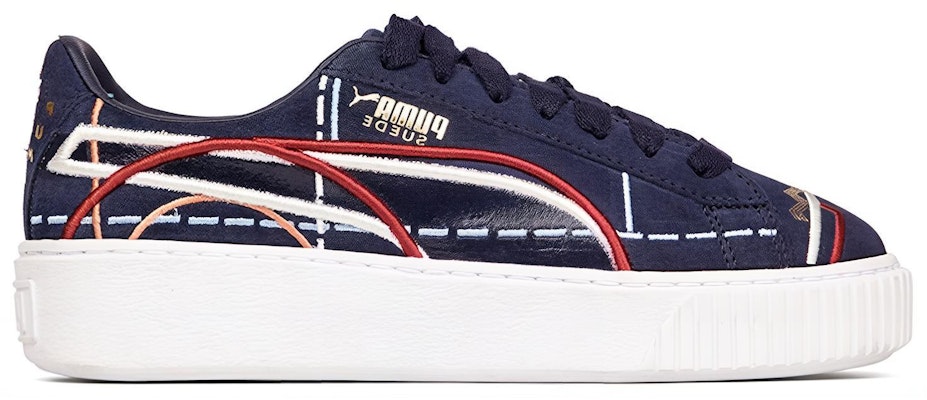 (Women) Puma Suede Platform Courture 'Blue Red' 366685-02 Order (Women) Puma Suede Platform Courture 'Blue Red' 366685-02