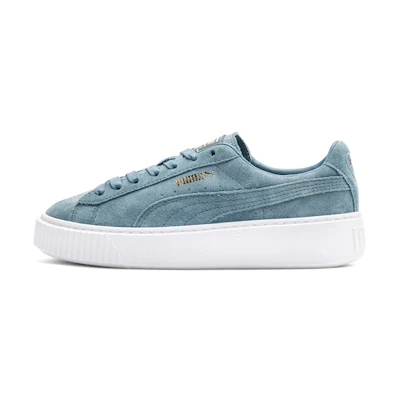 (W) Puma Suede Platform Blue
