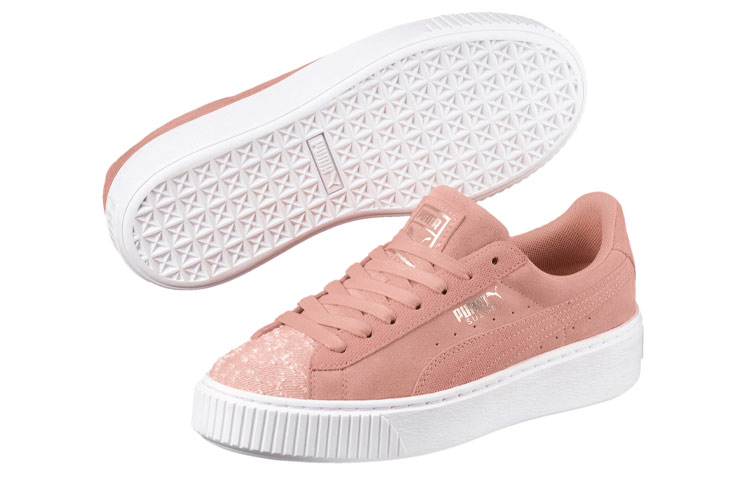 Purchase (W) Puma Suede Plataforma Pebble 'Rosa' 365464-01