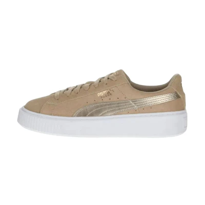 (W) Puma Suede Platform Safari Khaki