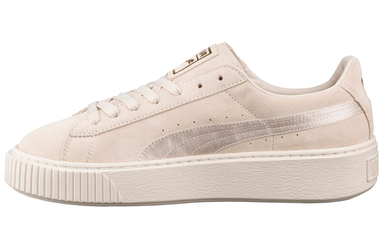 (Women) Puma Suede Platform Satin 'Beige' 365828-02