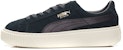 (W) Puma Suede Platform Satin 'Hitam Putih Emas' 365828-05