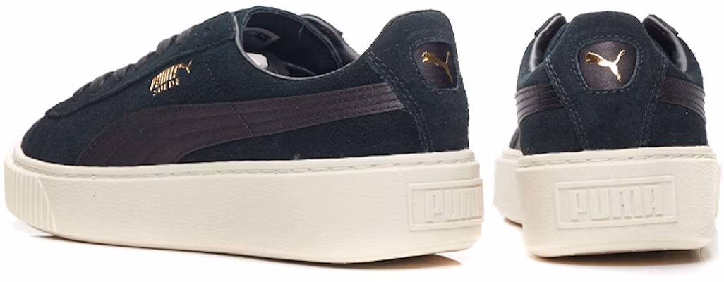 (W) Puma Suede Platform Satin 'Hitam Putih Emas' 365828-05 Lookbook (W) Puma Suede Platform Satin 'Hitam Putih Emas' 365828-05