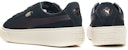 (W) Puma Suede Platform Satin 'Hitam Putih Emas' 365828-05
