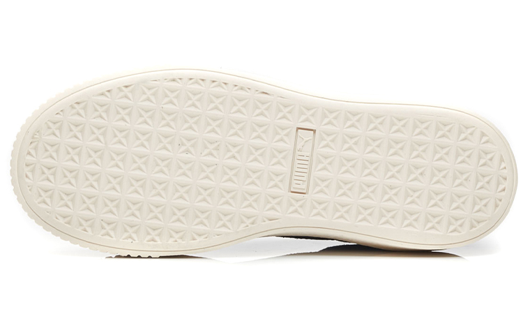 Shop (W) プーマ スウェード プラットフォーム サテン ブラック/ホワイト/ゴールド 365828-05