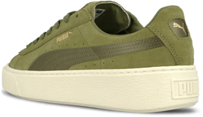 (Women) Puma Suede Platform Satin Green 'Olive' 365828-04 Lookbook (Women) Puma Suede Platform Satin Green 'Olive' 365828-04