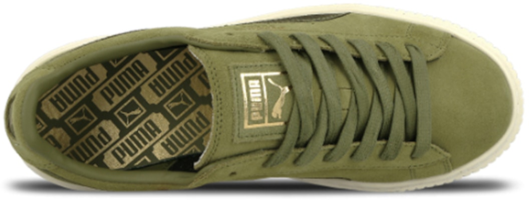(Women) Puma Suede Platform Satin Green 'Olive' 365828-04 Shop (Women) Puma Suede Platform Satin Green 'Olive' 365828-04
