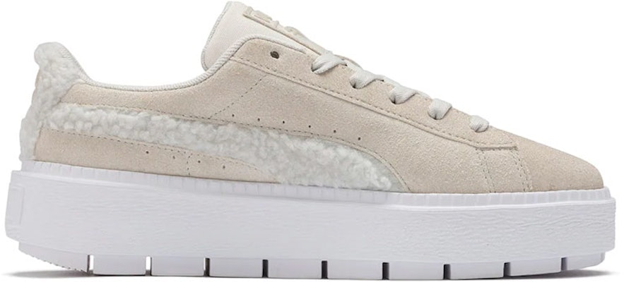 Puma 絨皮平底 Trace Light 輕柔 舒適防滑休閒板鞋 女款 米白 Order Puma 絨皮平底 Trace Light 輕柔 舒適防滑休閒板鞋 女款 米白