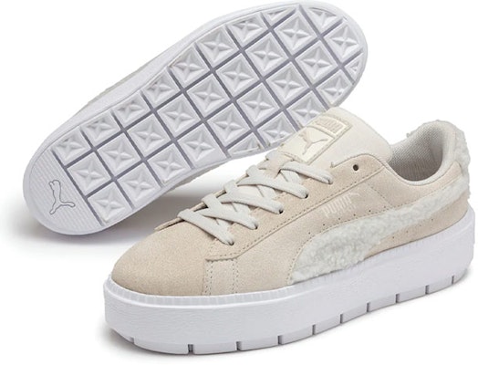 Puma 絨皮平底 Trace Light 輕柔 舒適防滑休閒板鞋 女款 米白 Lookbook Puma 絨皮平底 Trace Light 輕柔 舒適防滑休閒板鞋 女款 米白