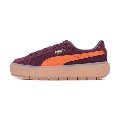 (W) Puma Suede Platform Trace 'Winetasting Flame'