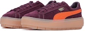 Lookbook (W) Puma Suede Platform Trace 'Winetasting Flame' - Kasut Wanita Puma Suede Platform. 367057-01