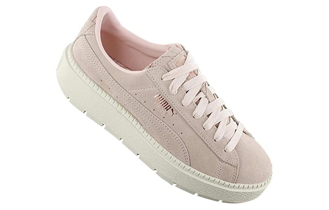 Lookbook (W) 彪马 Suede Platform Trace Cipria 粉色运动鞋 367465-02