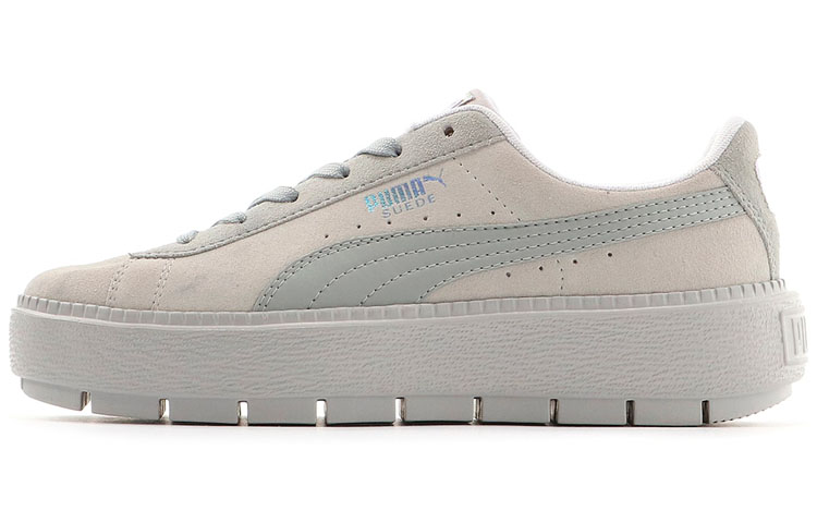 (Women) Puma Suede Platform Tracelight 'Light Grey' 373695-02