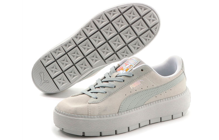 Order 彪馬麂皮厚底 Tracelight 浅灰 女款 日本限定