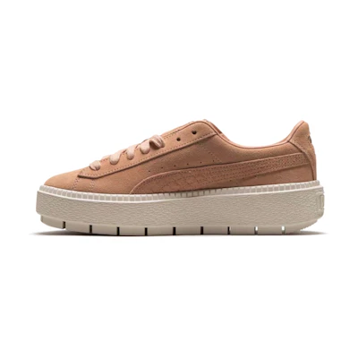 (W) Puma Suede Platfrom Animal Orange/Pink
