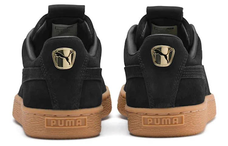 Shop (Women) Puma Suede Premium Logo 'Black'  369955-01