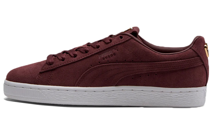 (Women) Puma Suede Premium Logo Sneakers Cherry Red 369955-02